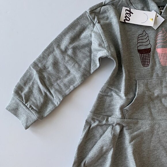 Tea Collection Girl Hooded Sweatshirt Dress 2T - Picture 7 of 8